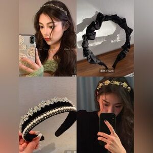Vintage style hair accessories. Pack of 4 headbands